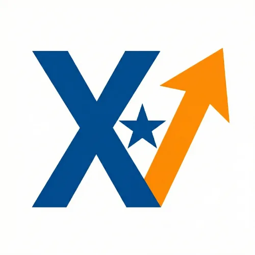 MicroByte Algebra 1 EOC Score Calculator Texas 2026 Icon featuring brand blue X and orange growth arrow.